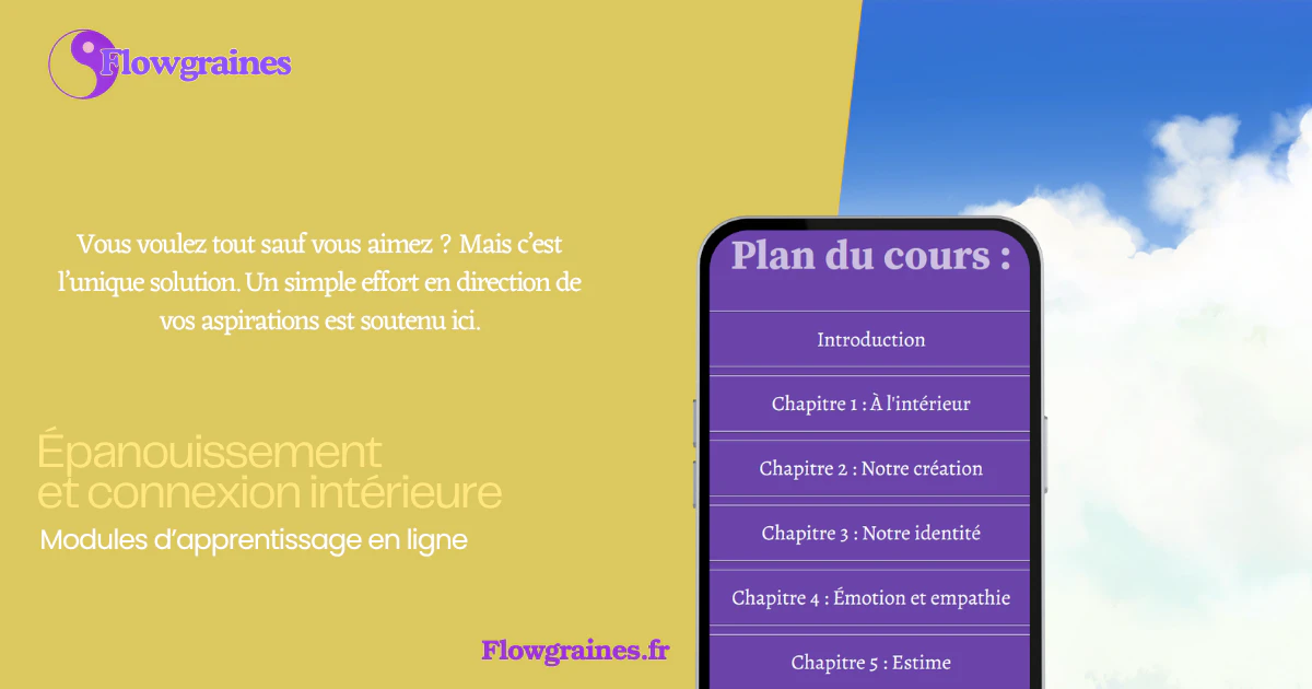 Flowgraines cours s'écouter s'aimer être soi